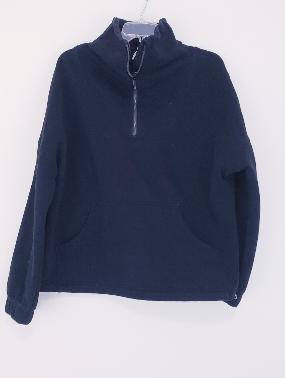 Ododos Black Funnelneck Sweatshirt Size Medium Oversized